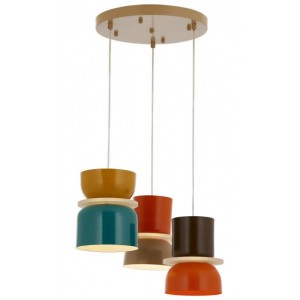 METAL and LED COLOR PAINT CHANDELIER 48 CM DIAMETER LOAD: 90 CM